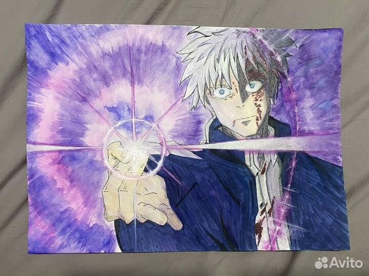 Рисунок Годжо Сатору из аниме 