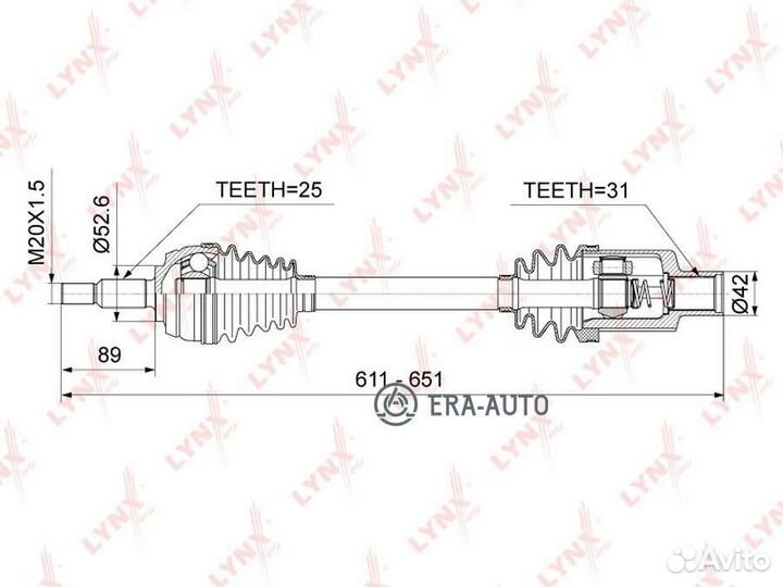 Lynxauto CD-1022 деталь Привод в сборе R