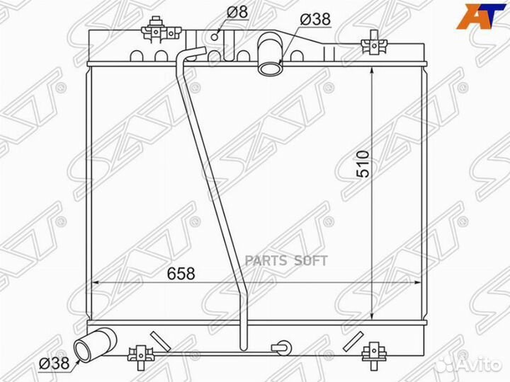 Радиатор Toyota Hiace 04-20 / Regius Ace 04-13
