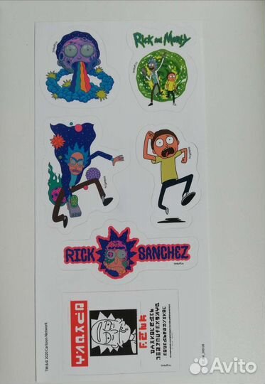 Наклейки Рик и Морти