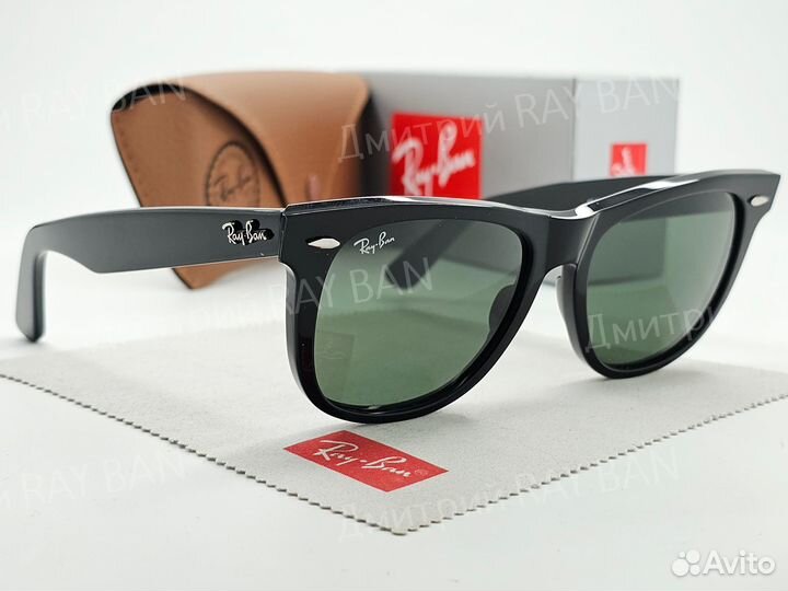 Очки Ray Ban Wayfarer 2140 Зелёное Стекло 54мм