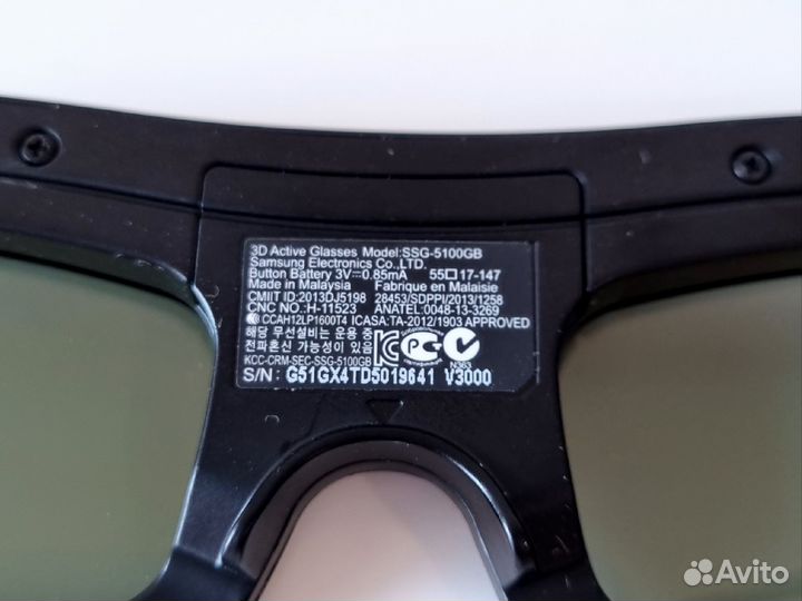 3D очки samsung для телевизора