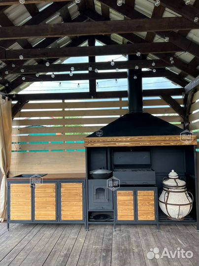 Мангальный комплекс, печь, мангал, казан, гриль