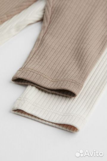 Леггинсы в рубчик H&M комплект, размер 74