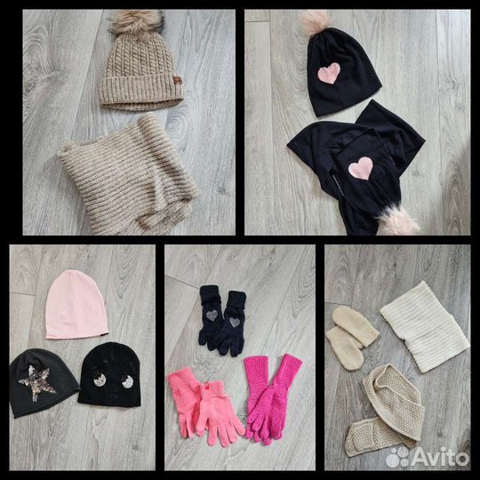 Шапки, шарфы, варежки, перчатки для девочки