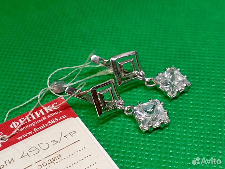 Серьги серебро 925 - 4,26 гр/арт с 405с