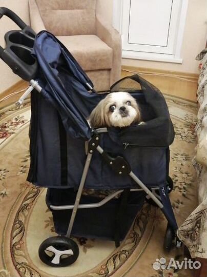 Коляска для собак до 15 кг + дождевик