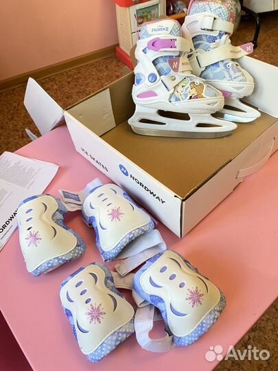 Коньки ледовые детские раздвижные 26-31р