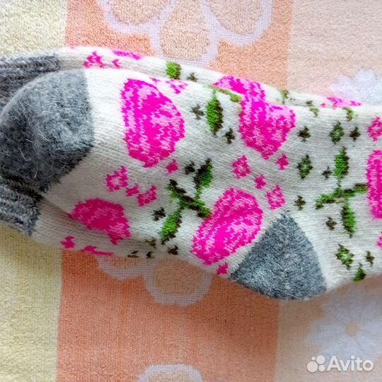 Носки-гольфы ручной вязки шерстяные теплые 37р