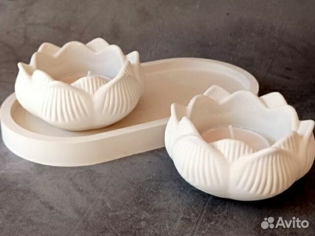 Подсвечник Лотос. Подарочный набор