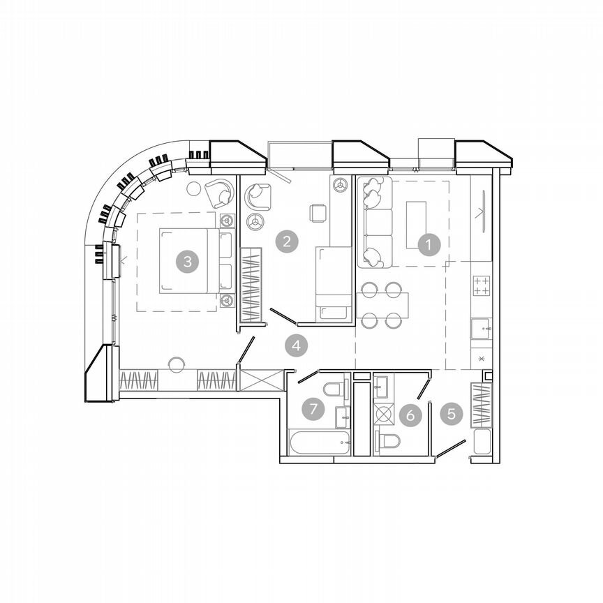 3-к. квартира, 66,9 м², 15/21 эт.