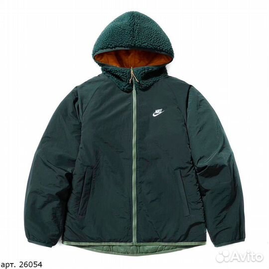 Куртка шерпа Nike Зеленая
