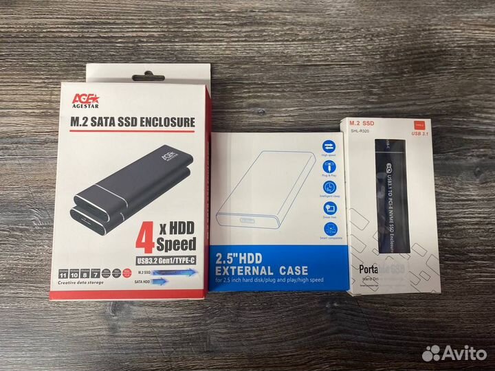 Внешний бокс для HDD 2.5 / 3.5 / M2 SATA / NVMe