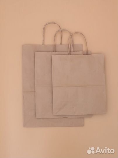 Крафт пакеты бумажные с ручками