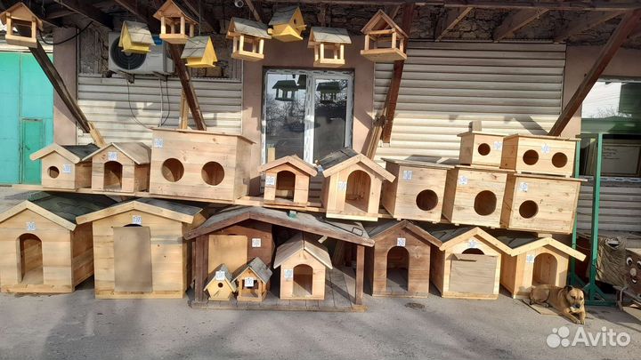 Будки для собак и кошек, кормушки для птиц