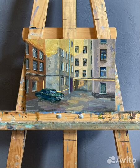 Картина маслом городской пейзаж