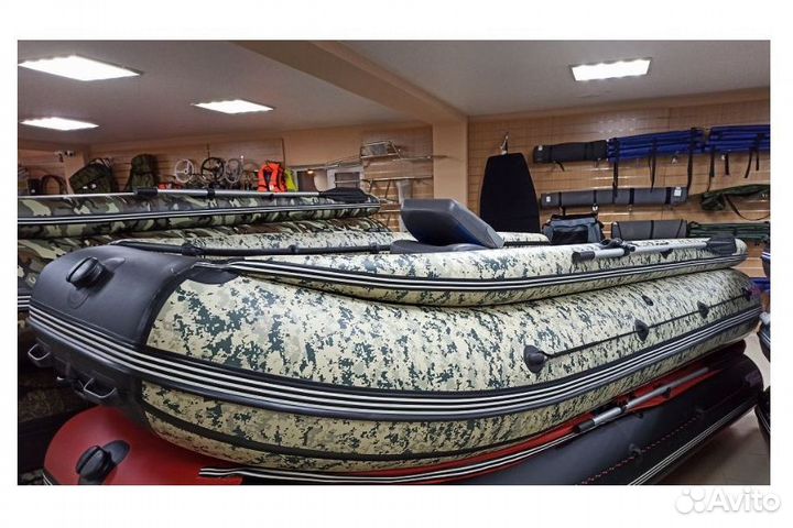 Лодка mishimo family lite DF 400 в цвете Пиксель
