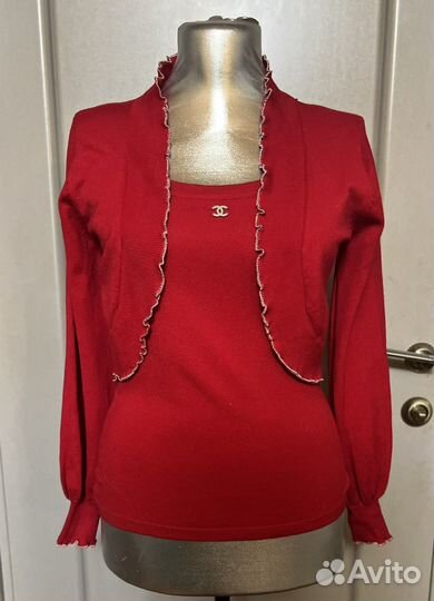 Двойка Chanel оригинал топ + кардиган Оригинал