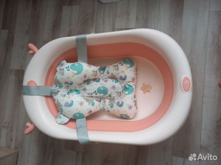 Ванночка для купания складная,матрасик и горка