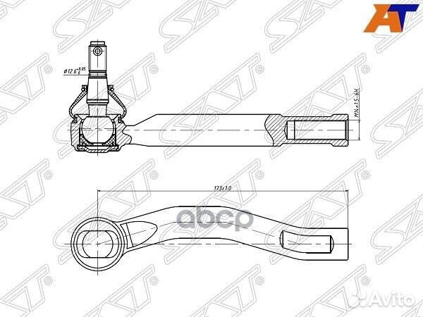 Наконечник рулевой toyota ractis 05- LH ST-4504