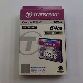 CF 64Gb 1000x 160Mb/s Transcend новая в упаковке