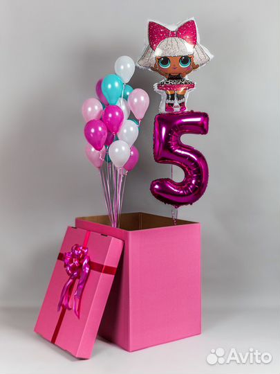 Коробка сюрприз с шарами