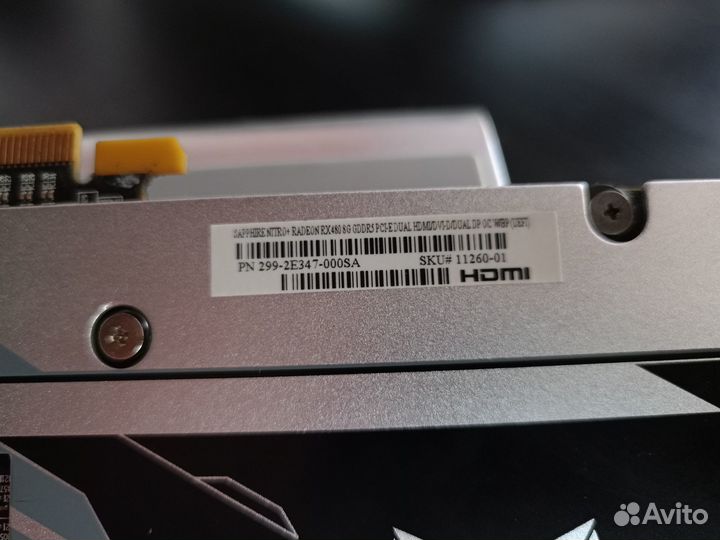 Видеокарта Sapphire Nitro+OC Radeon RX 480 8Gb