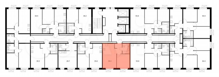 1-к. квартира, 39,2 м², 3/25 эт.