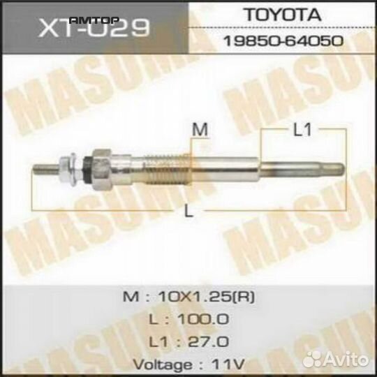 Masuma XT-029 Свеча накаливания Masuma XT-029