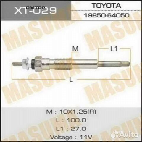 Masuma XT-029 Свеча накаливания Masuma XT-029