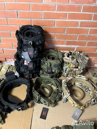 Пояса и ремни разгрузочные с подсумками и без