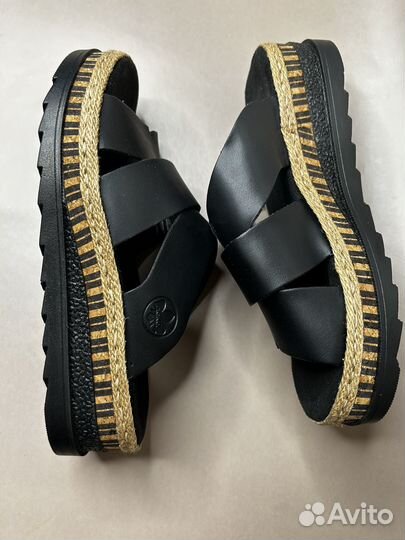 Rieker Женские шлепанцы/ сабо на танкетке 37,5-38