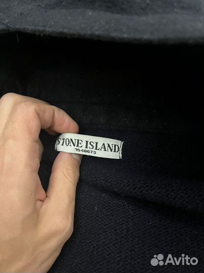 Stone island зип худи шерстяное