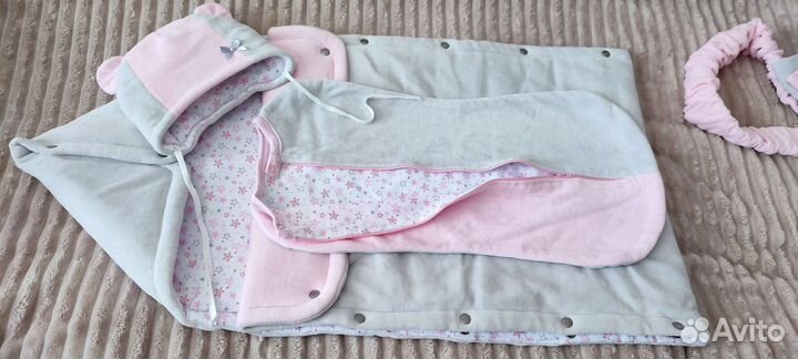 Конверт на выписку для девочки осень-зима