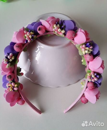 Ободок для волос ручной работы
