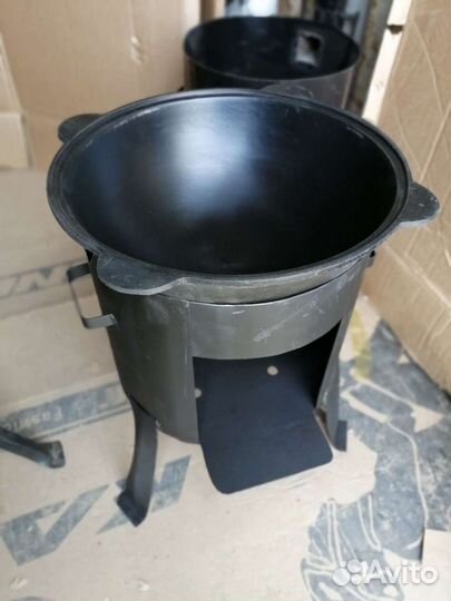 Казан чугунный с печью (комплект)
