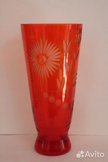 Ваза Красное стекло