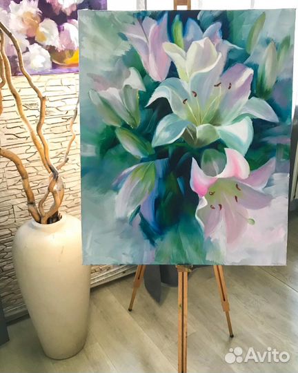Картина маслом Лилии 45*50 см