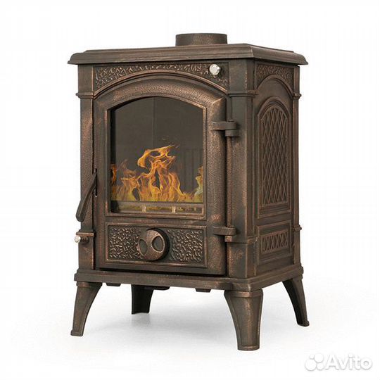 Печь-Камин чугунная sven bronze LK