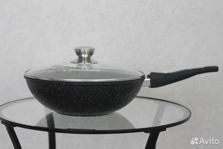 Сковорода вок Мечта 28см со съемной ручкой и крышк