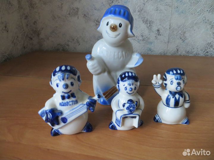 Фарфоровые статуэтки. Снеговики. 50-е г.г
