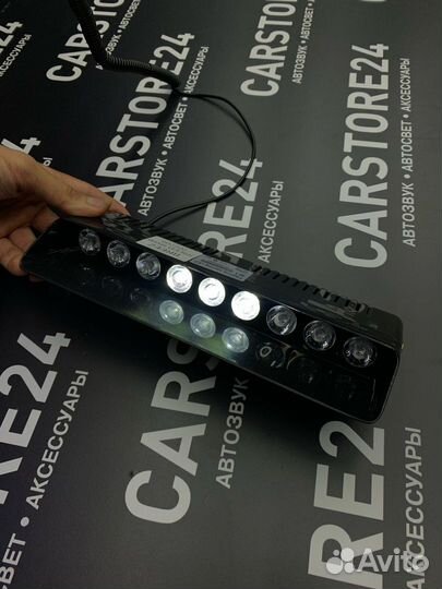 Стробоскоп под лобовое стекло, красный, синий, бел