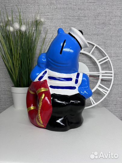 Большая Копилка Бегемот (Ручная работа)