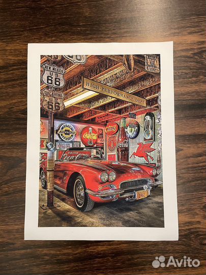 Постер-ретро автомобиль