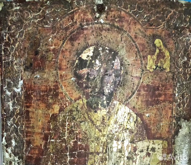 Икона старинная Николай Чудотворец