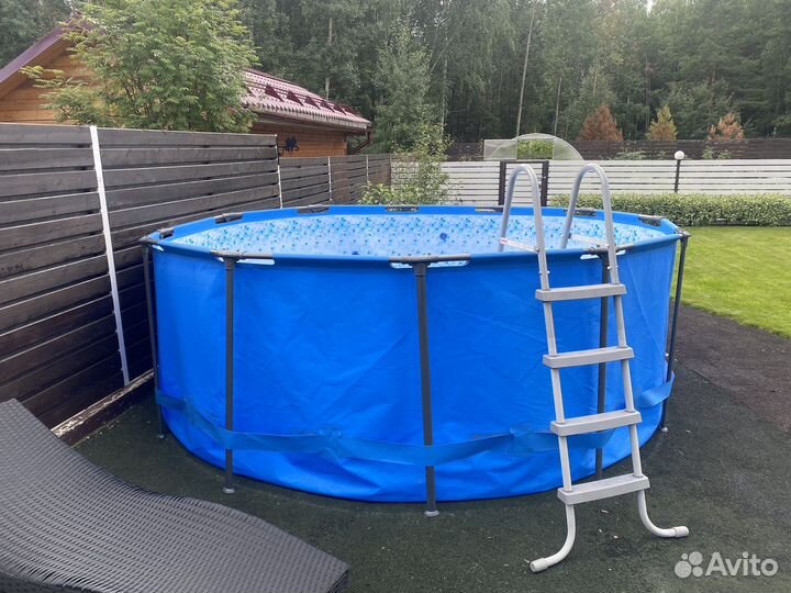 Каркасный бассейн bestway steel pro max б/у