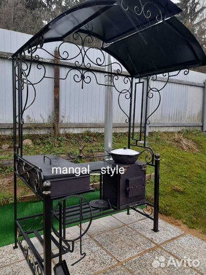 Мангал с крышей
