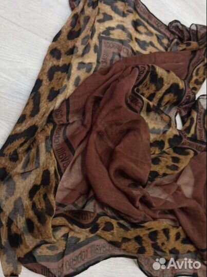 Палантин roberto cavalli шелк италия оригинал