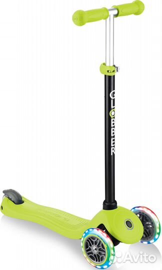 Самокат Globber GO UP sporty plus lights зеленый S