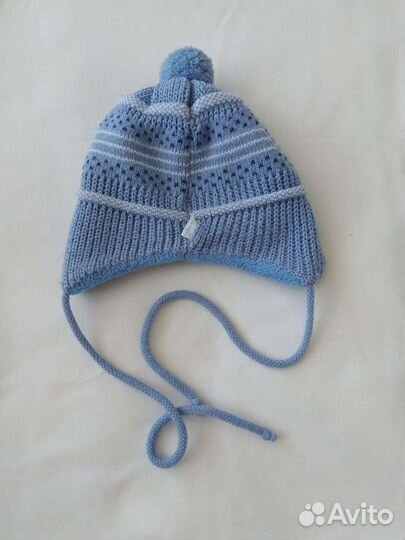 Шапка на малыша 0-6 мес демисезонная